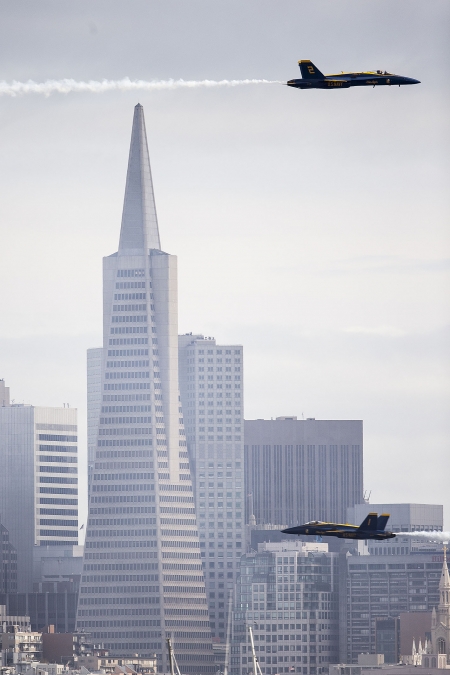 Blue Angels upside down