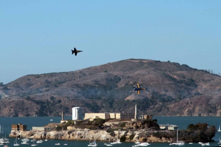 Blue angels over Alcatraz